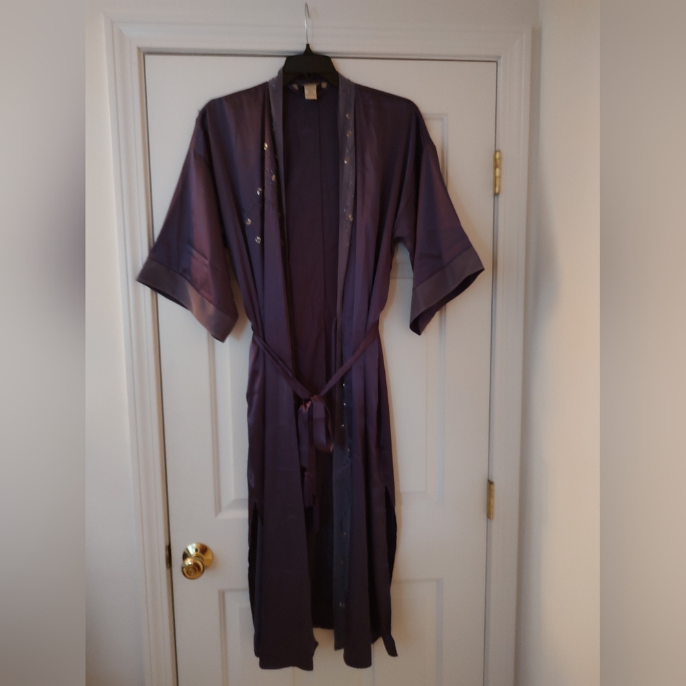 Women's Adorned Kimono Robe and Matching Gown